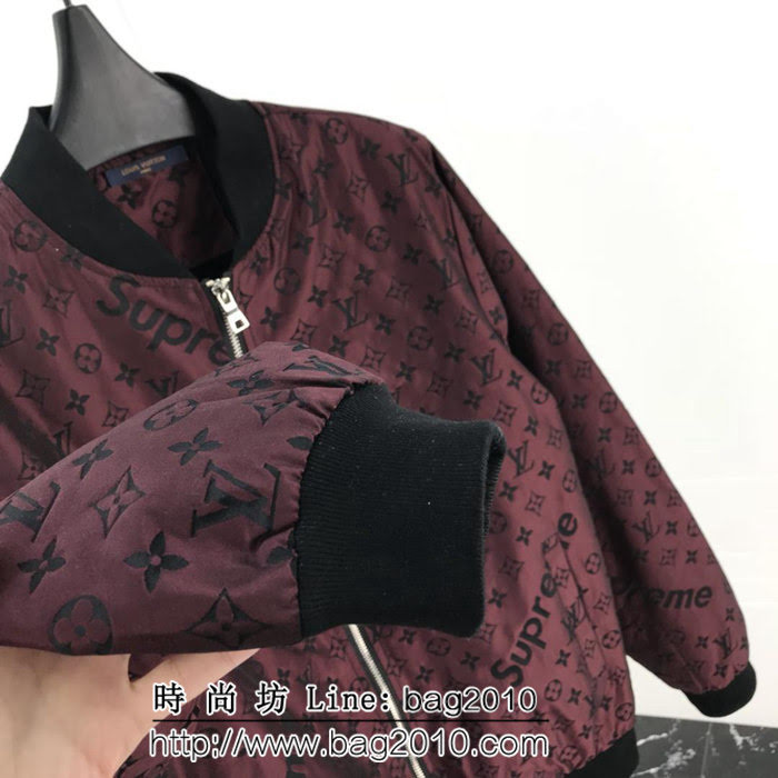 LV路易威登SuP X LV聯名款 18秋冬新款 提花字母圖案 男款夾克外套  ydi1964